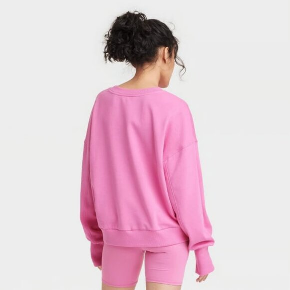 JoyLab Valentine's Day Graphic French Terry Crewneck Sweatshirt NWT - Picture 2 of 5